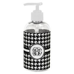 Houndstooth Plastic Soap / Lotion Dispenser (8 oz - Small - White) (Personalized)