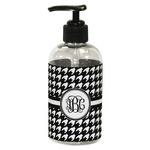 Houndstooth Plastic Soap / Lotion Dispenser (8 oz - Small - Black) (Personalized)