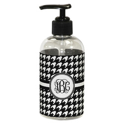 Houndstooth Plastic Soap / Lotion Dispenser (8 oz - Small - Black) (Personalized)