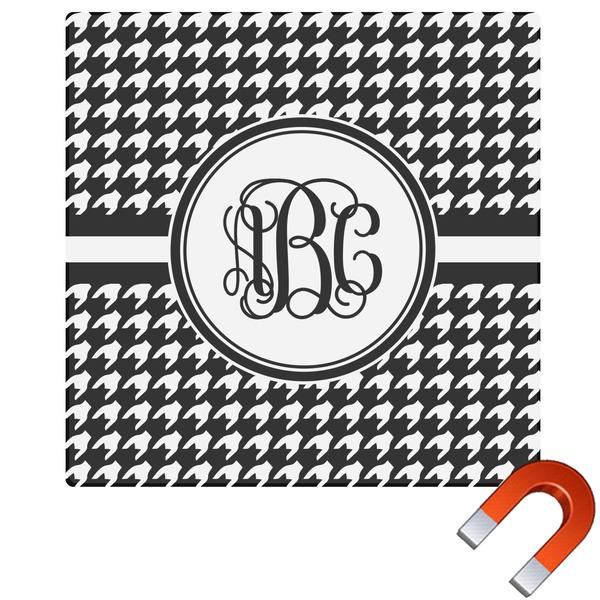 Custom Houndstooth Square Car Magnet - 10" (Personalized)