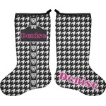 Houndstooth Holiday Stocking - Double-Sided - Neoprene (Personalized)