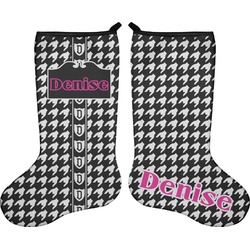 Houndstooth Holiday Stocking - Double-Sided - Neoprene (Personalized)