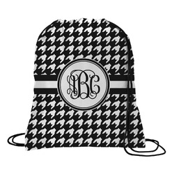 Houndstooth Drawstring Backpack - Large (Personalized)