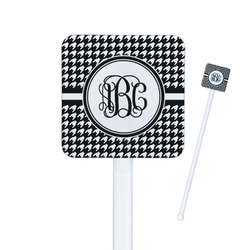 Houndstooth Square Plastic Stir Sticks (Personalized)