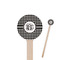 Houndstooth Wooden 7.5" Stir Stick - Round - Closeup