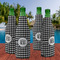 Houndstooth Zipper Bottle Cooler - Set of 4 - LIFESTYLE