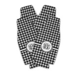 Houndstooth Zipper Bottle Cooler - Set of 4 (Personalized)