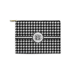 Houndstooth Zipper Pouch - Small - 8.5"x6" (Personalized)