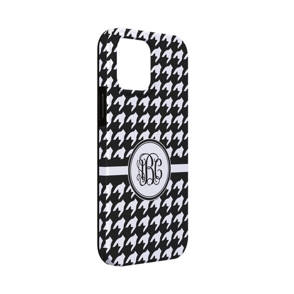 Custom Houndstooth iPhone Case - Rubber Lined - iPhone 13 Mini (Personalized)