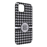 Houndstooth iPhone Case - Rubber Lined - iPhone 14 Plus (Personalized)