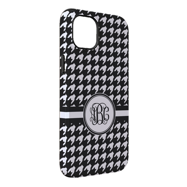 Custom Houndstooth iPhone Case - Rubber Lined - iPhone 14 Pro Max (Personalized)