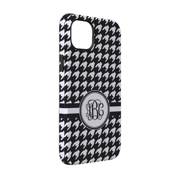 Custom Houndstooth iPhone Case - Rubber Lined - iPhone 14 Pro (Personalized)