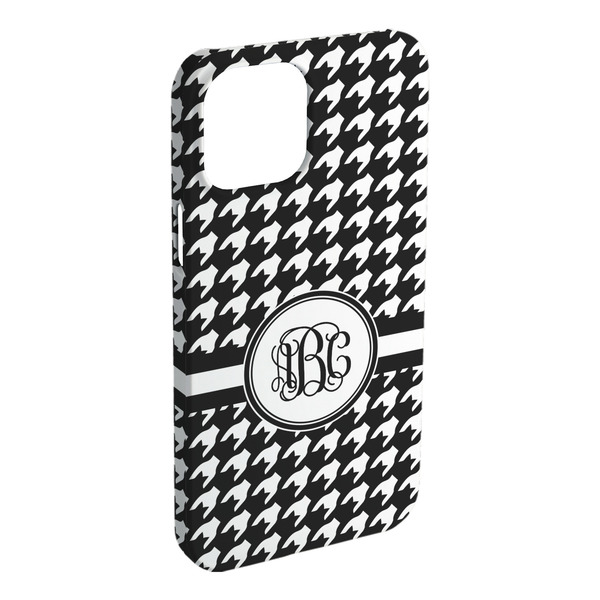 Custom Houndstooth iPhone Case - Plastic - iPhone 15 Plus (Personalized)