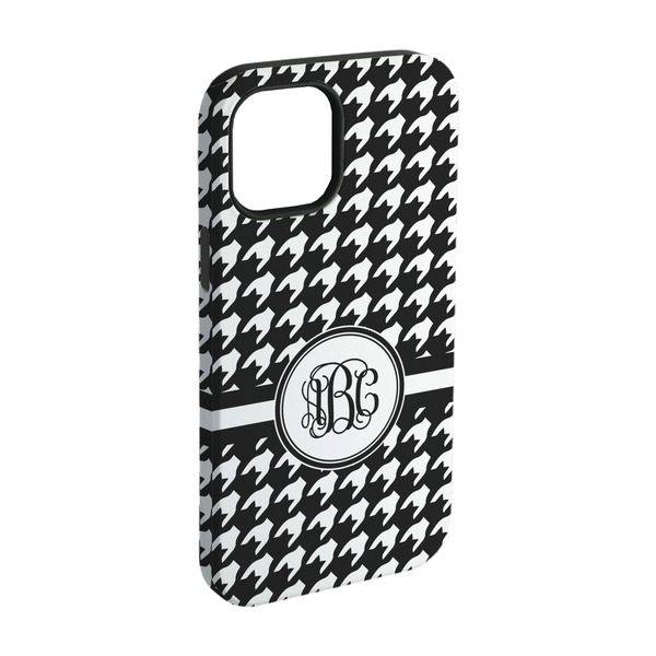 Custom Houndstooth iPhone Case - Rubber Lined - iPhone 15 Pro (Personalized)