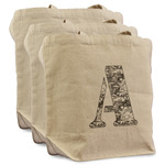 Camo Reusable Cotton Grocery Bags - Set of 3 (Personalized)