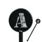 Camo Black Plastic 5.5" Stir Stick - Round - Closeup