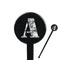 Camo Black Plastic 7" Stir Stick - Round - Closeup