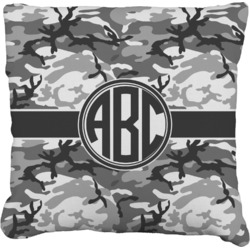 Camo Faux-Linen Throw Pillow 20" (Personalized)