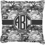 Camo Faux-Linen Throw Pillow (Personalized)