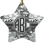 Camo Star Ceramic Ornament w/ Monogram