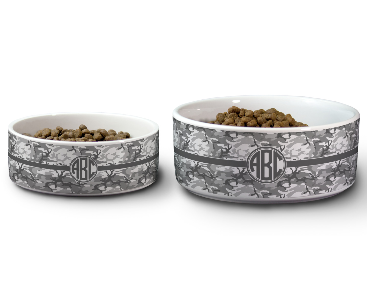 Camo dog shop food bowls