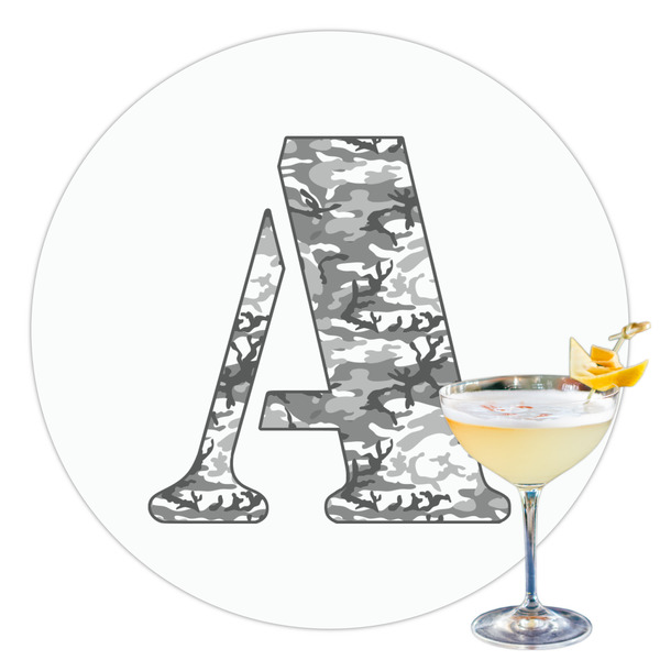 Custom Camo Printed Drink Topper - 3.5" (Personalized)