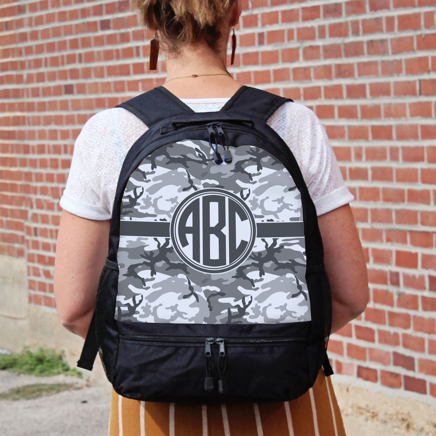 Large Backpack, Personalized, Camo