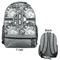 Camo Large Backpack - Gray - Front & Back View