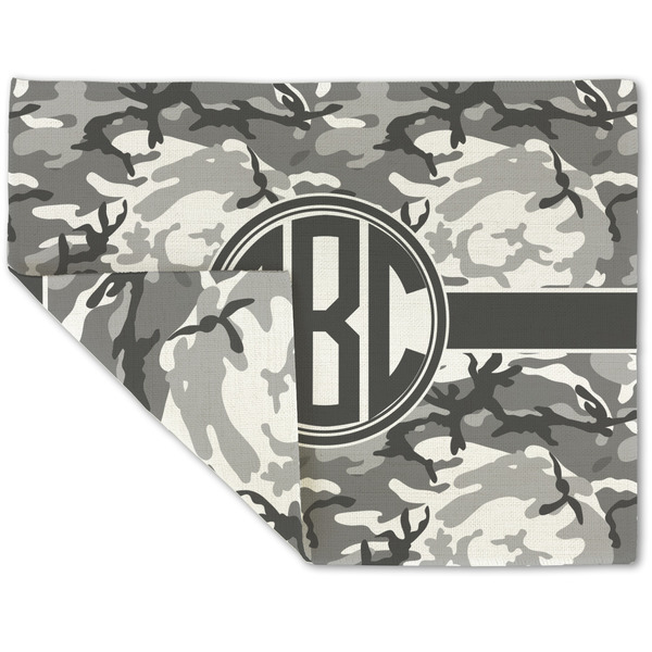 Custom Camo Double-Sided Linen Placemat - Single w/ Monogram