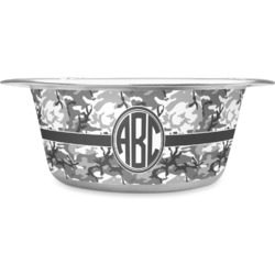 Camo Stainless Steel Dog Bowl - Medium (Personalized)