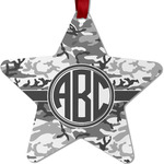 Camo Metal Star Ornament - Double Sided w/ Monogram