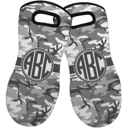 Camo Neoprene Oven Mitts - Set of 2 w/ Monogram