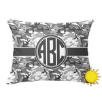 Camo Outdoor Throw Pillow (Rectangular) (Personalized)