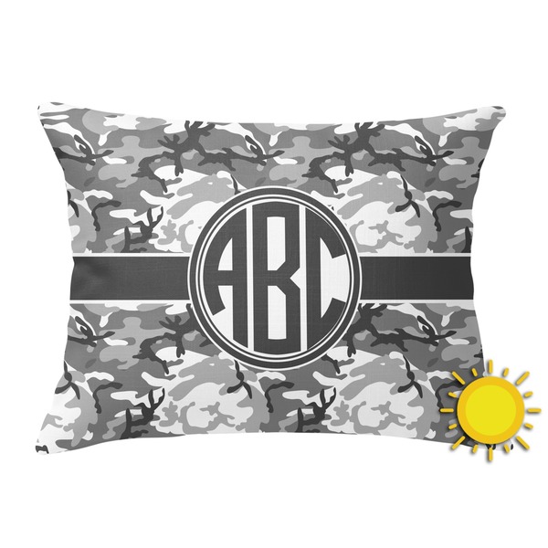 Custom Camo Outdoor Throw Pillow (Rectangular) (Personalized)