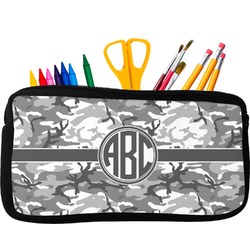 Camo Neoprene Pencil Case - Small w/ Monogram