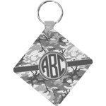 Camo Diamond Plastic Keychain w/ Monogram