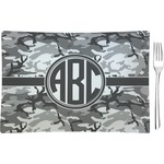 Camo Rectangular Glass Appetizer / Dessert Plate - Single or Set (Personalized)