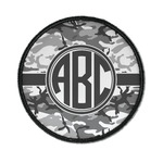 Camo Iron On Round Patch w/ Monogram