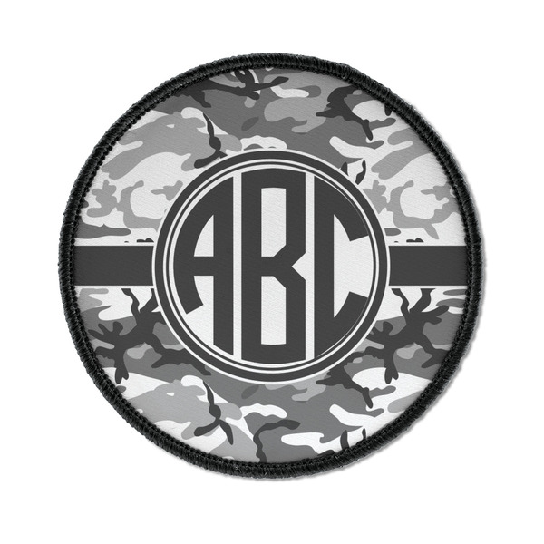 Custom Camo Iron On Round Patch w/ Monogram