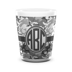 Camo Ceramic Shot Glass - 1.5 oz - White - Set of 4 (Personalized)