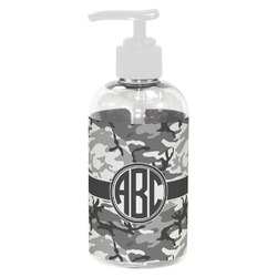 Camo Plastic Soap / Lotion Dispenser (8 oz - Small - White) (Personalized)
