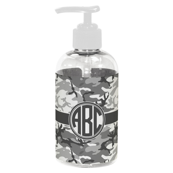 Custom Camo Plastic Soap / Lotion Dispenser (8 oz - Small - White) (Personalized)