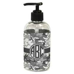 Camo Plastic Soap / Lotion Dispenser (8 oz - Small - Black) (Personalized)