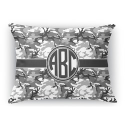 Camo Rectangular Throw Pillow Case - 12"x18" (Personalized)