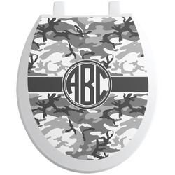 Camo Toilet Seat Decal - Round (Personalized)