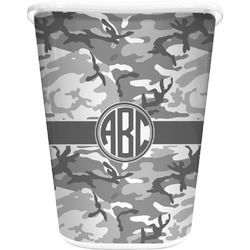 Camo Waste Basket - Double Sided (White) (Personalized)