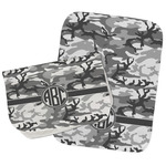 Camo Burp Cloths - Fleece - Set of 2 w/ Monogram