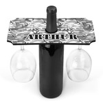 Camo Wine Bottle & Glass Holder (Personalized)