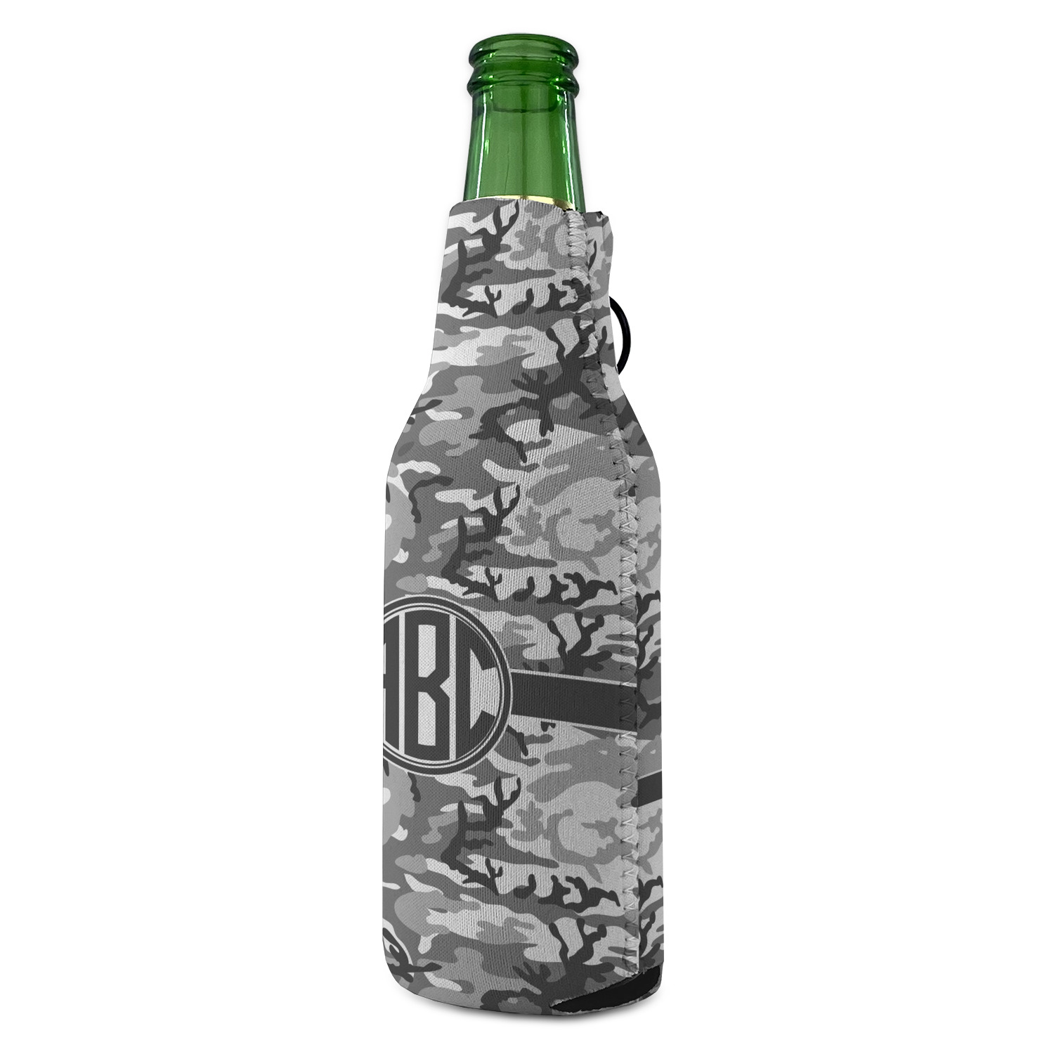 Zipper Beer Bottle Koozie (Camo)