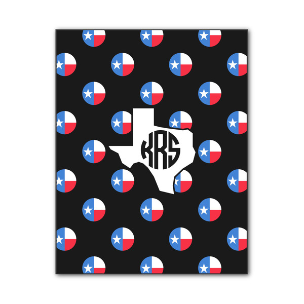 Custom Texas Polka Dots Wood Print - 11x14 (Personalized)